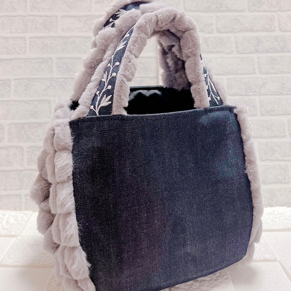 黒*こ様 コヤンイサムチョン ハンドメイド ファーバッグ ギムくん