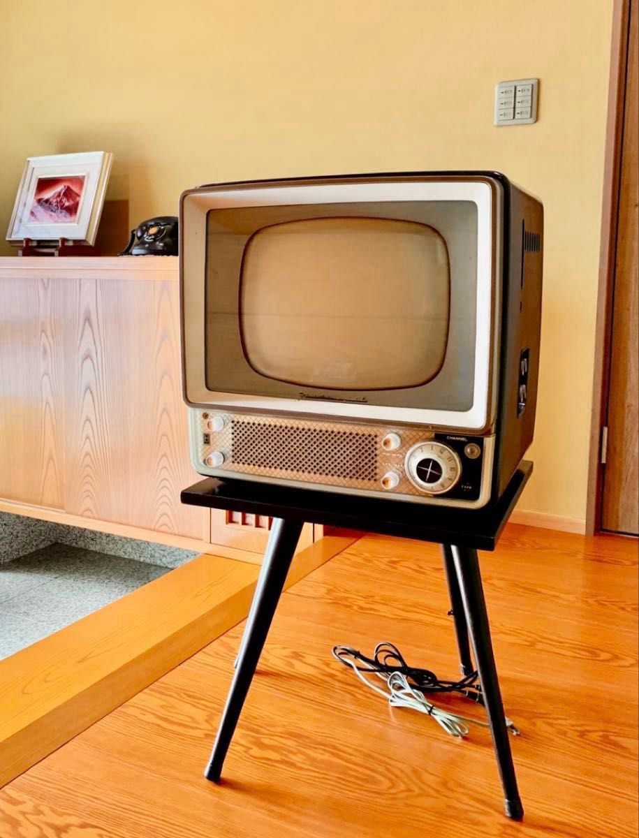 整備済み(地デジ対応) ナショナル ブラウン管テレビ 白黒テレビ 昭和