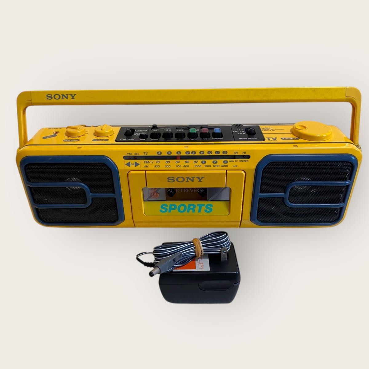 希少 動作品 SONY SPORTS CFS-V75 イエロー ラジカセ｜Yahoo!フリマ