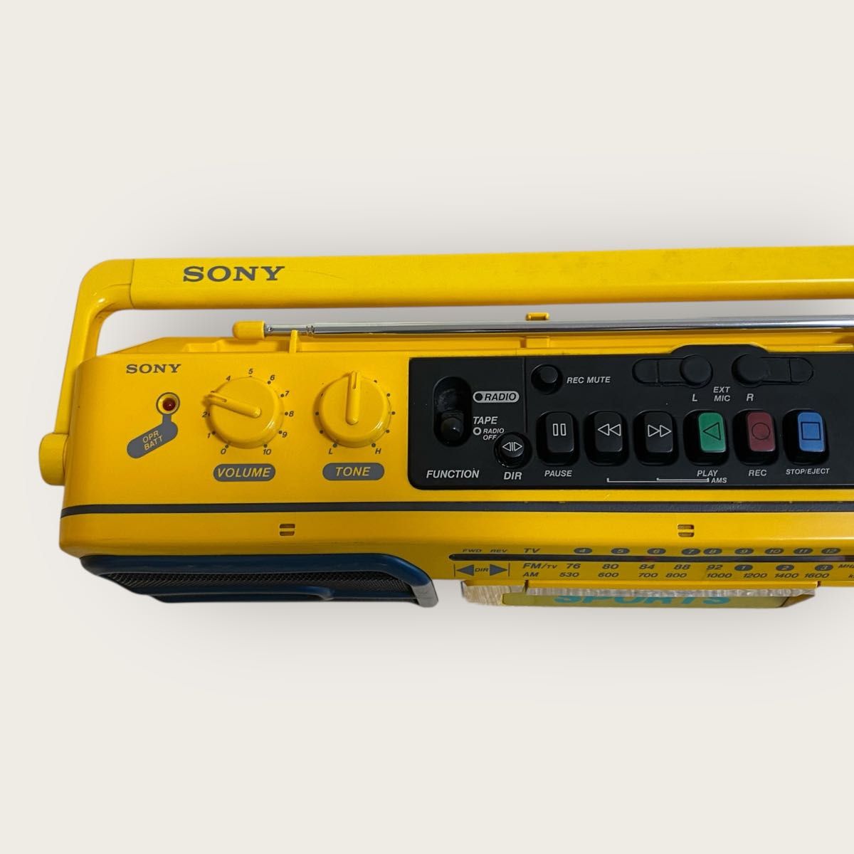 希少 動作品 SONY SPORTS CFS-V75 イエロー ラジカセ｜Yahoo!フリマ