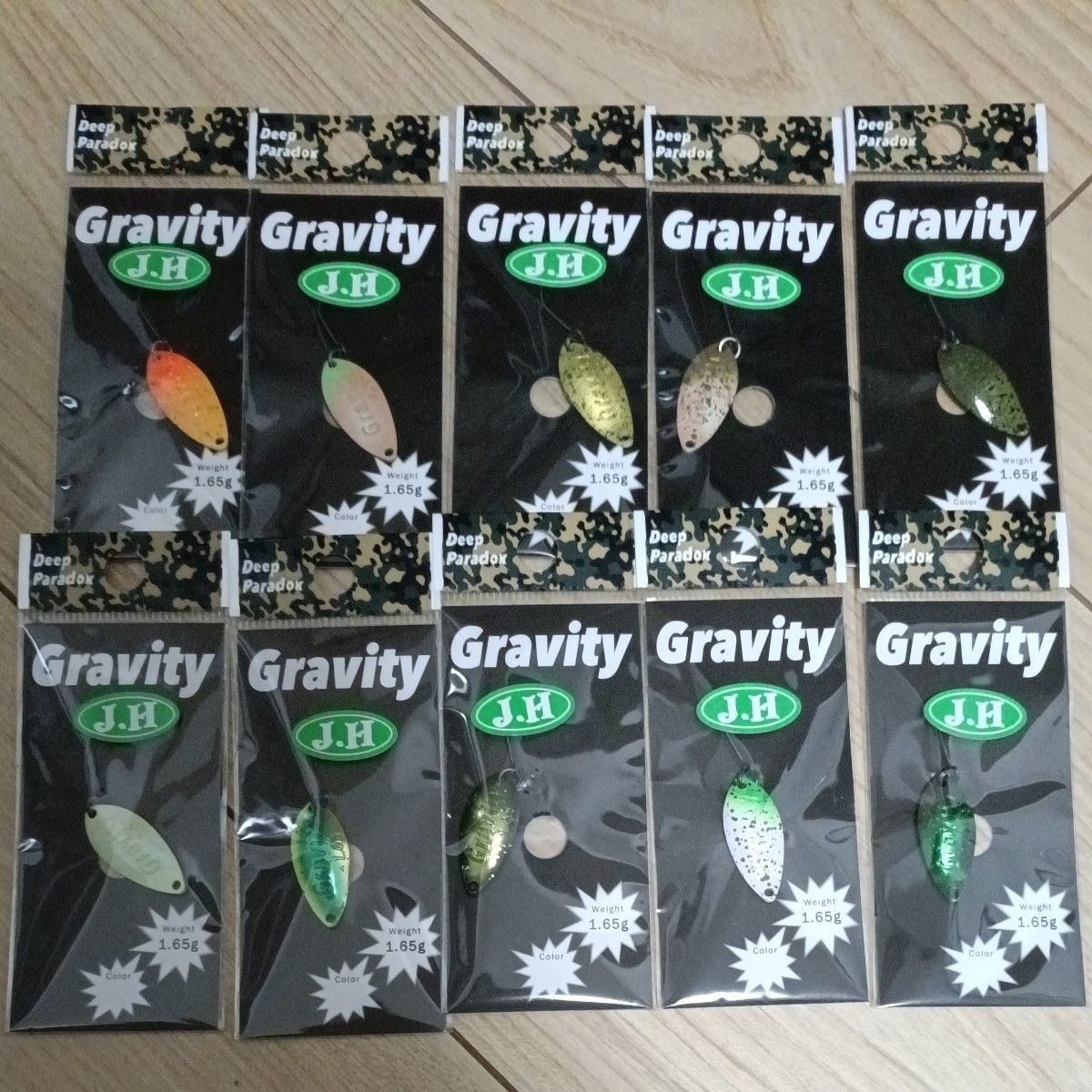 10色セット グラビティ 1 65g 城峰オリカラ ディープパラドックス