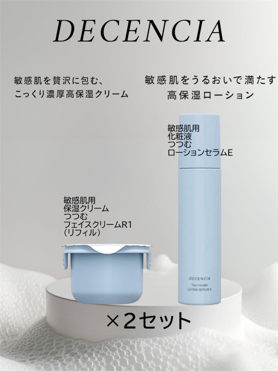 ディセンシア つつむ フェイスクリーム R1 リフィル&ローションセラムE