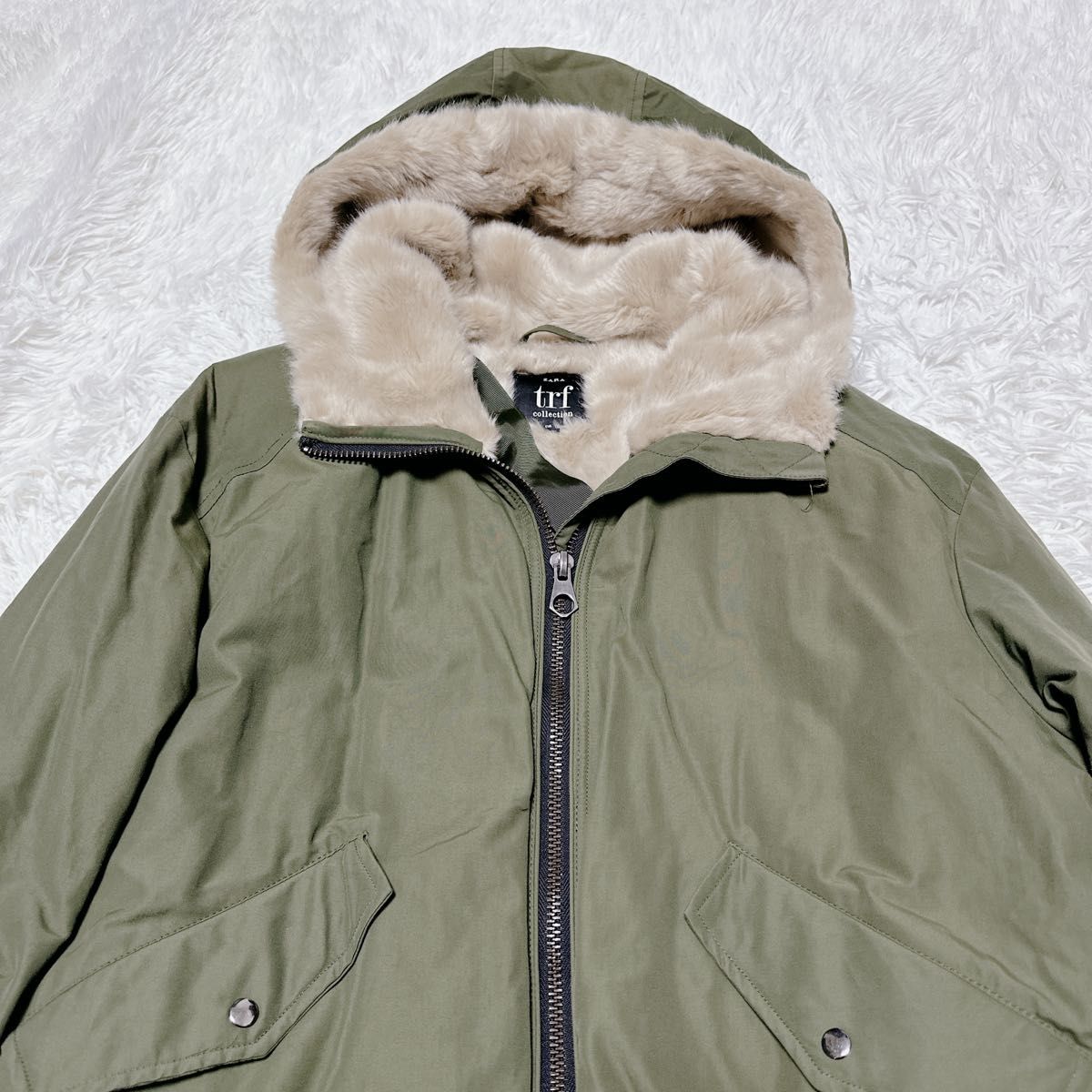 ZARA trf collection 中綿 モッズコート Sサイズ カーキ ザラ アウター