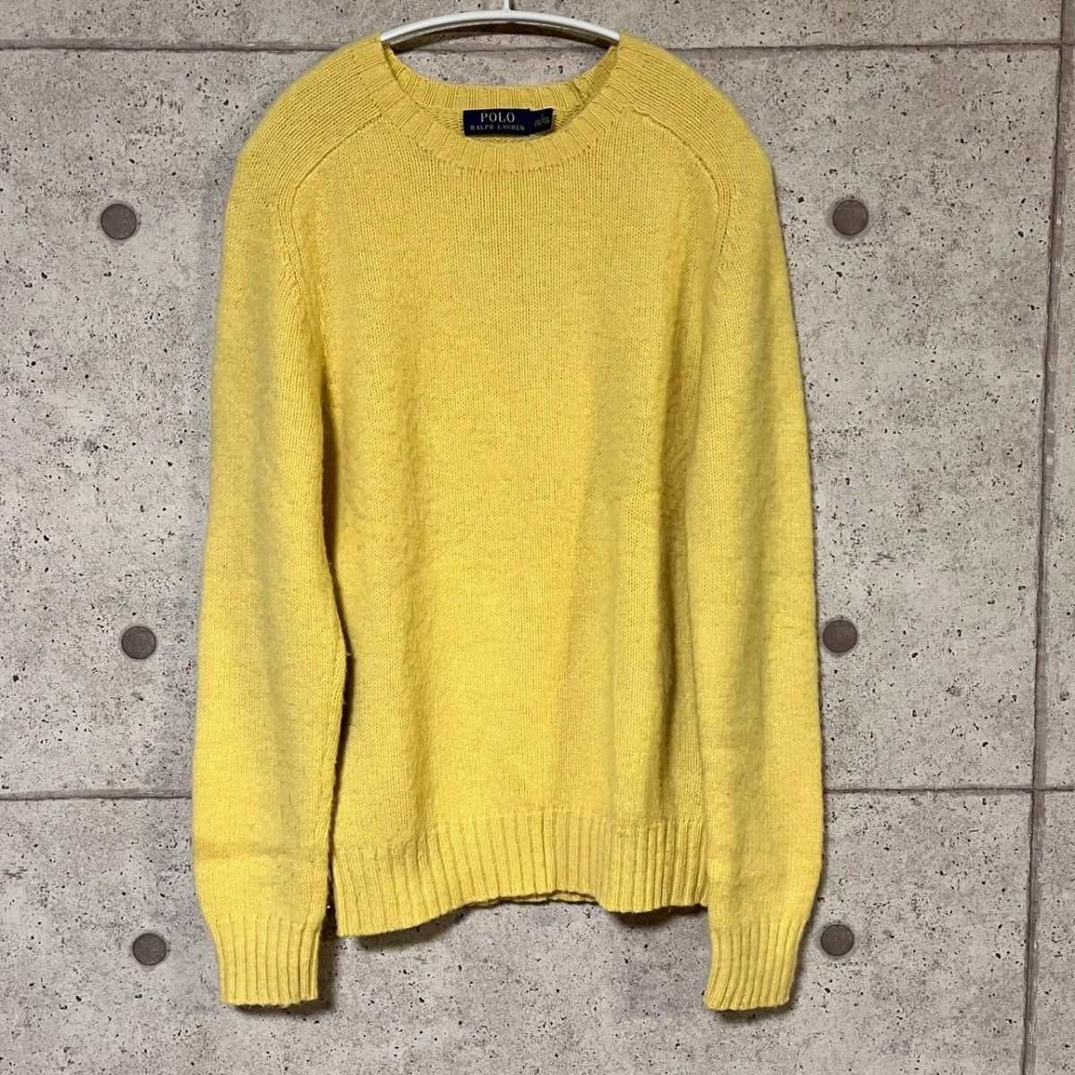 POLO RALPH LAUREN エルボーパッチニット S size イエロー｜Yahoo