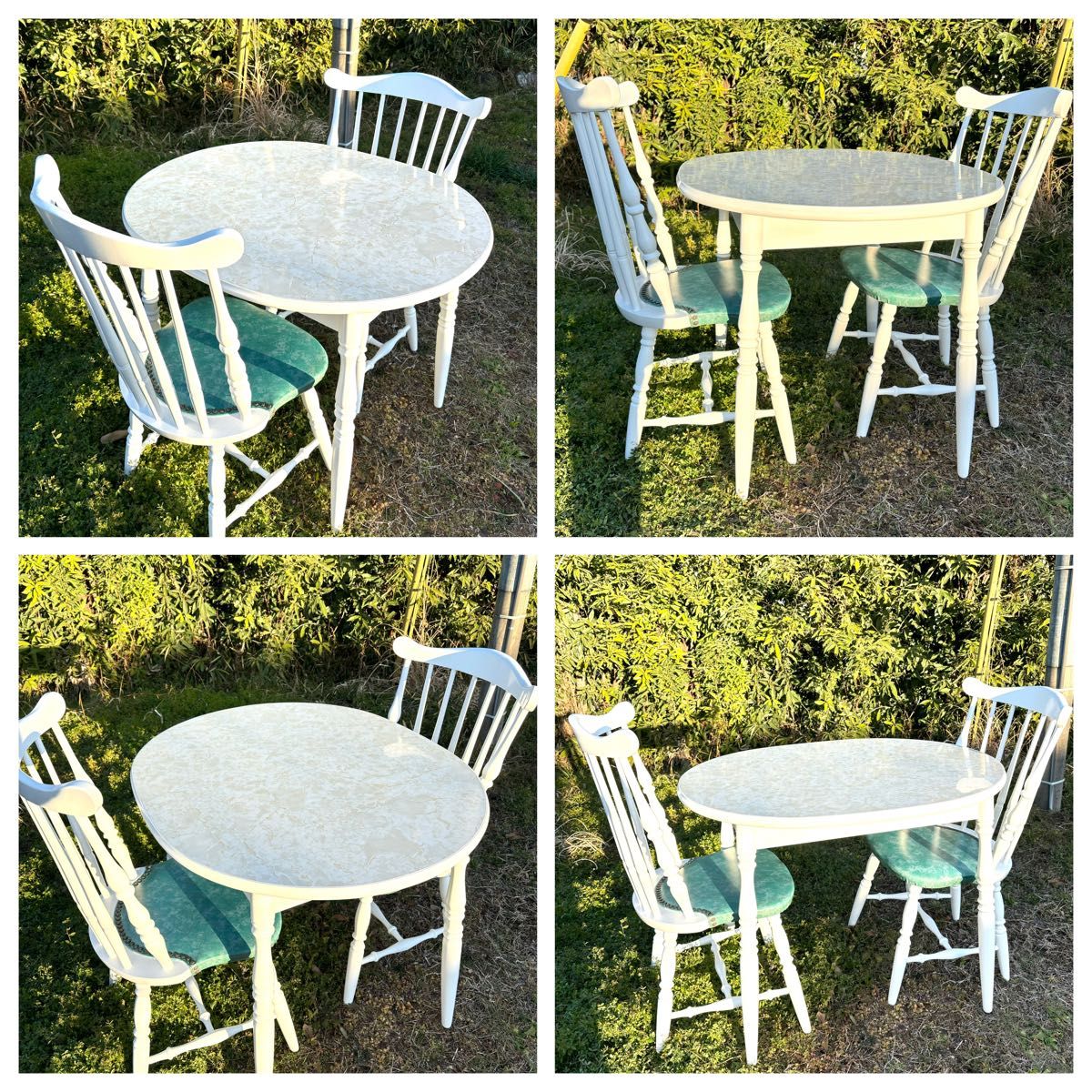 飛騨家具 WINDS太平 白いダイニングチェア① ウィンザーチェア 鋲打ち