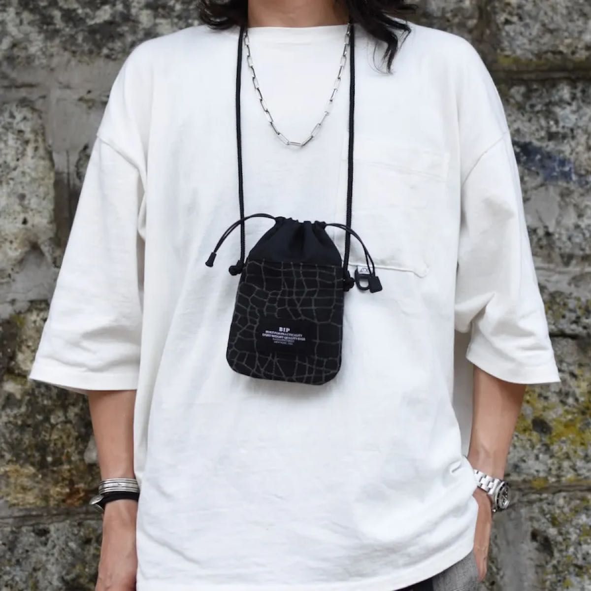 POST O'ALLS × BAGSINPROGRESS MINI WALLET ネックポーチ サコッシュ