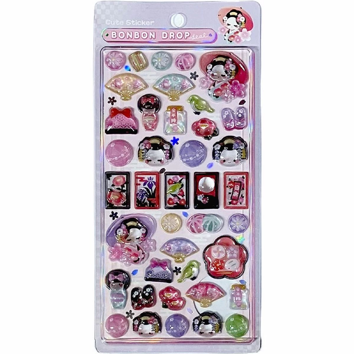 ボンボンドロップシール 和柄 舞妓さん クーリア｜Yahoo!フリマ（旧