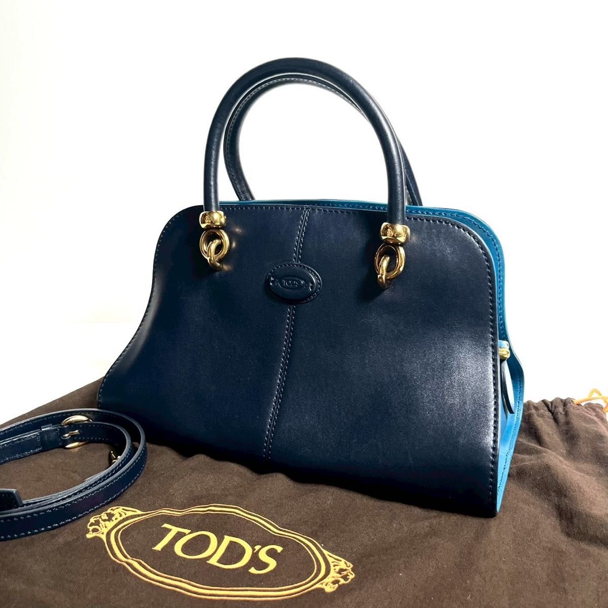 超美品・使用感少ない】TODS トッズ セラ レザー 2way ハンドバッグ
