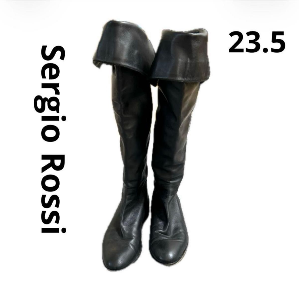 お洒落 セルジオロッシ 2way ニーハイブーツ ロングブーツ 本革 37