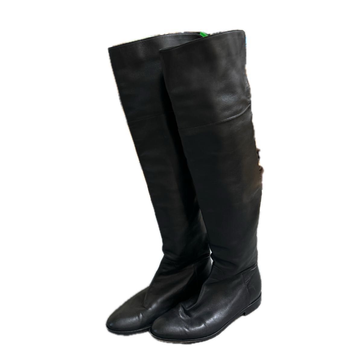 お洒落 セルジオロッシ 2way ニーハイブーツ ロングブーツ 本革 37