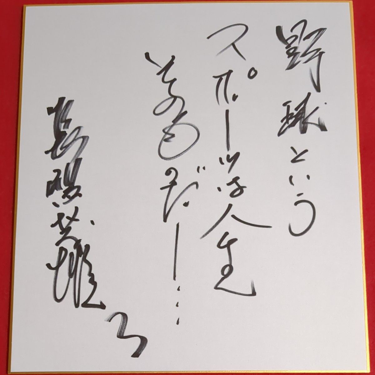 94'希少座右の銘入り 長嶋茂雄 サイン色紙｜Yahoo!フリマ（旧PayPay