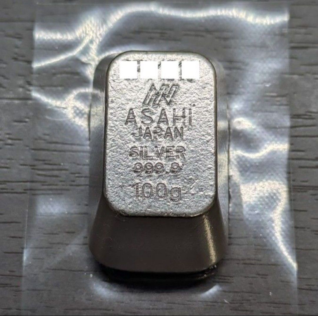 純銀 インゴット バー 100g アサヒメタルファイン SILVER｜Yahoo
