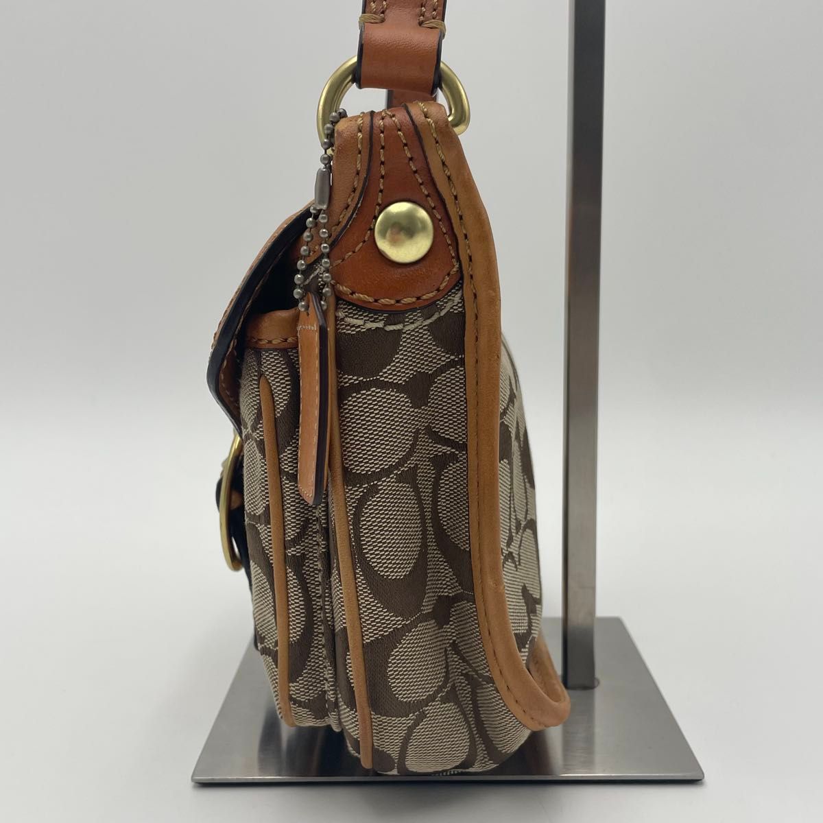 良品】COACH コーチ ブリーカー ショルダーバッグ キャンバス×レザー