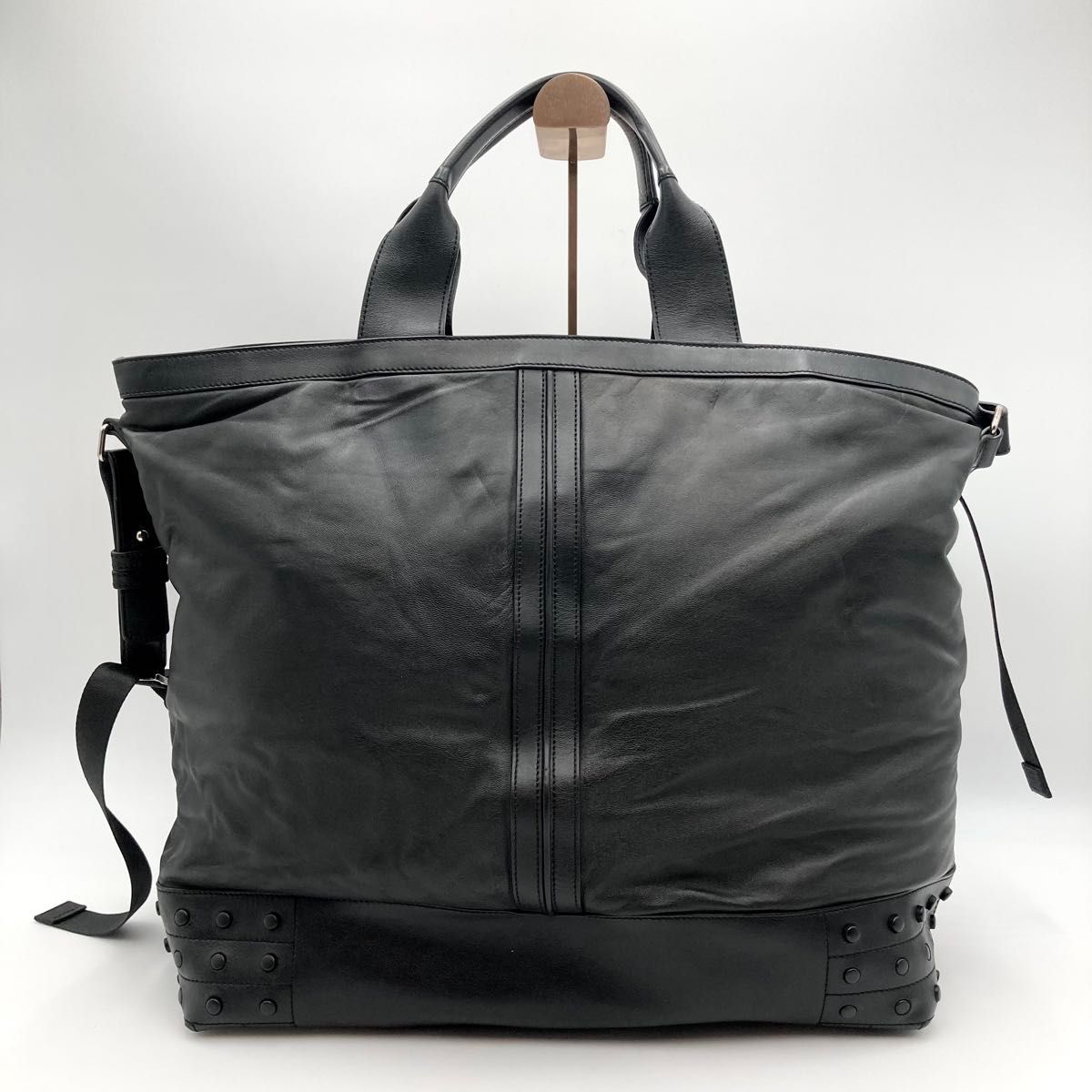 近年モデル 定価約26万【極美品】TOD'S トッズ トートバッグ 黒 カーフ