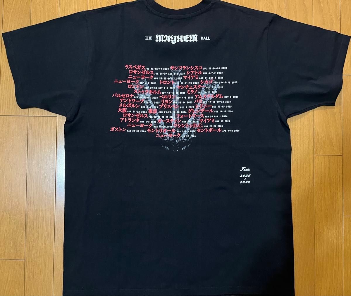 レディーガガ【LADY GAGA 2026 MAYHEM ball】踊るか死ぬかTシャツ L