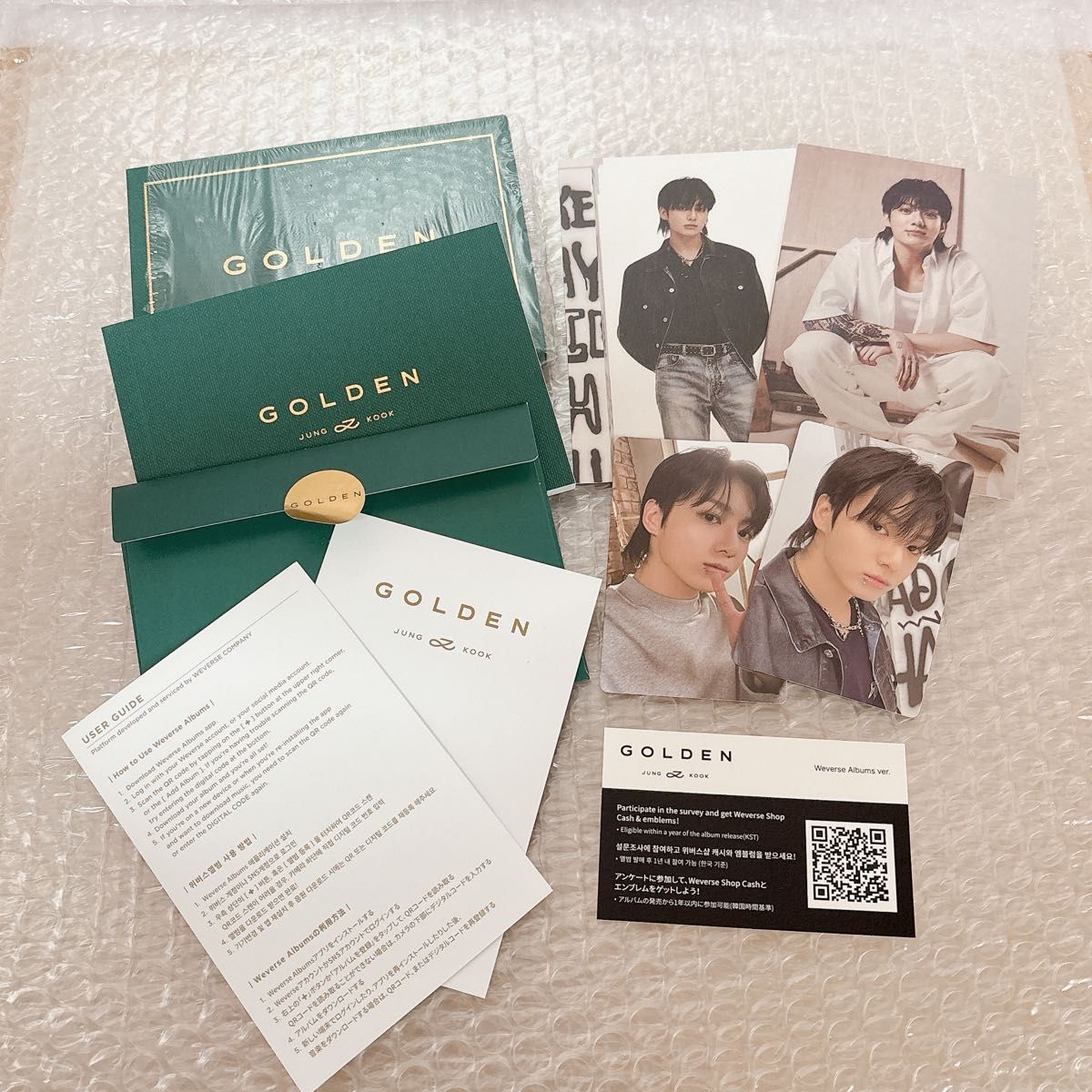 BTS JUNGKOOK GOLDEN weverse ver ジョングク アルバム トレカ ポスト
