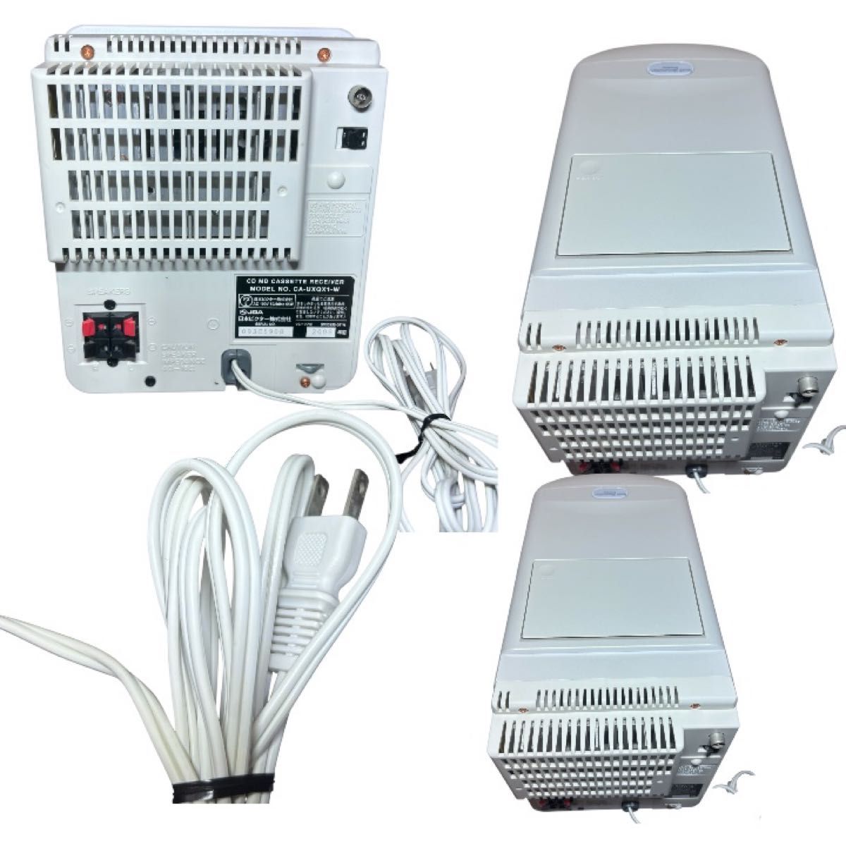 極美品】Victor CA-UXQX1-W CD MD カセットFM ミニコンポ 動作良好