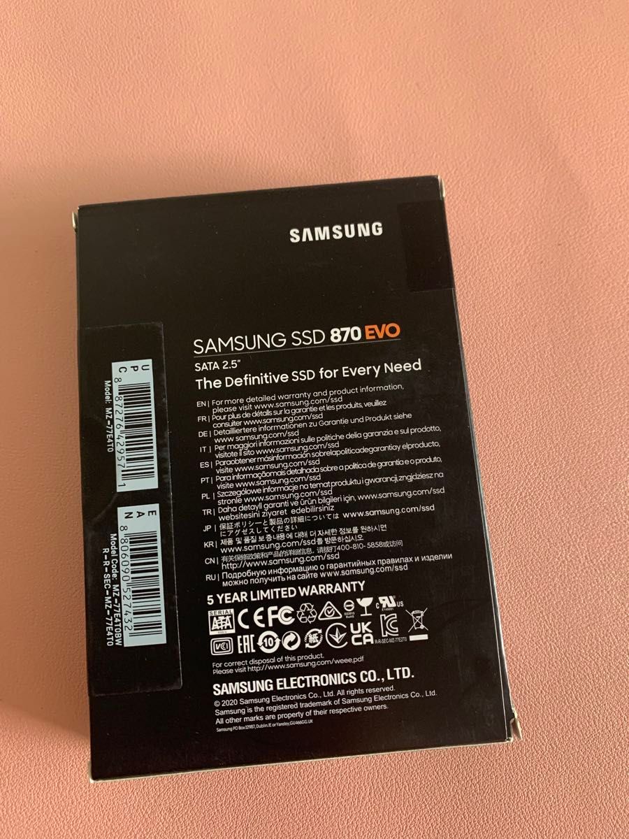 Samsung 870 EVO 4TB SATA 2 5インチ SSD 未開封 未使用｜Yahoo!フリマ