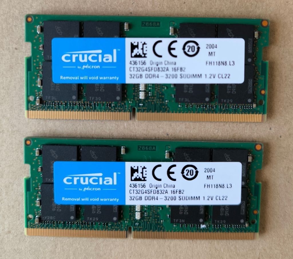 Crucial 64GB(32GBx2枚) DDR4-3200 SODIMM ノートPC用メモリ｜Yahoo