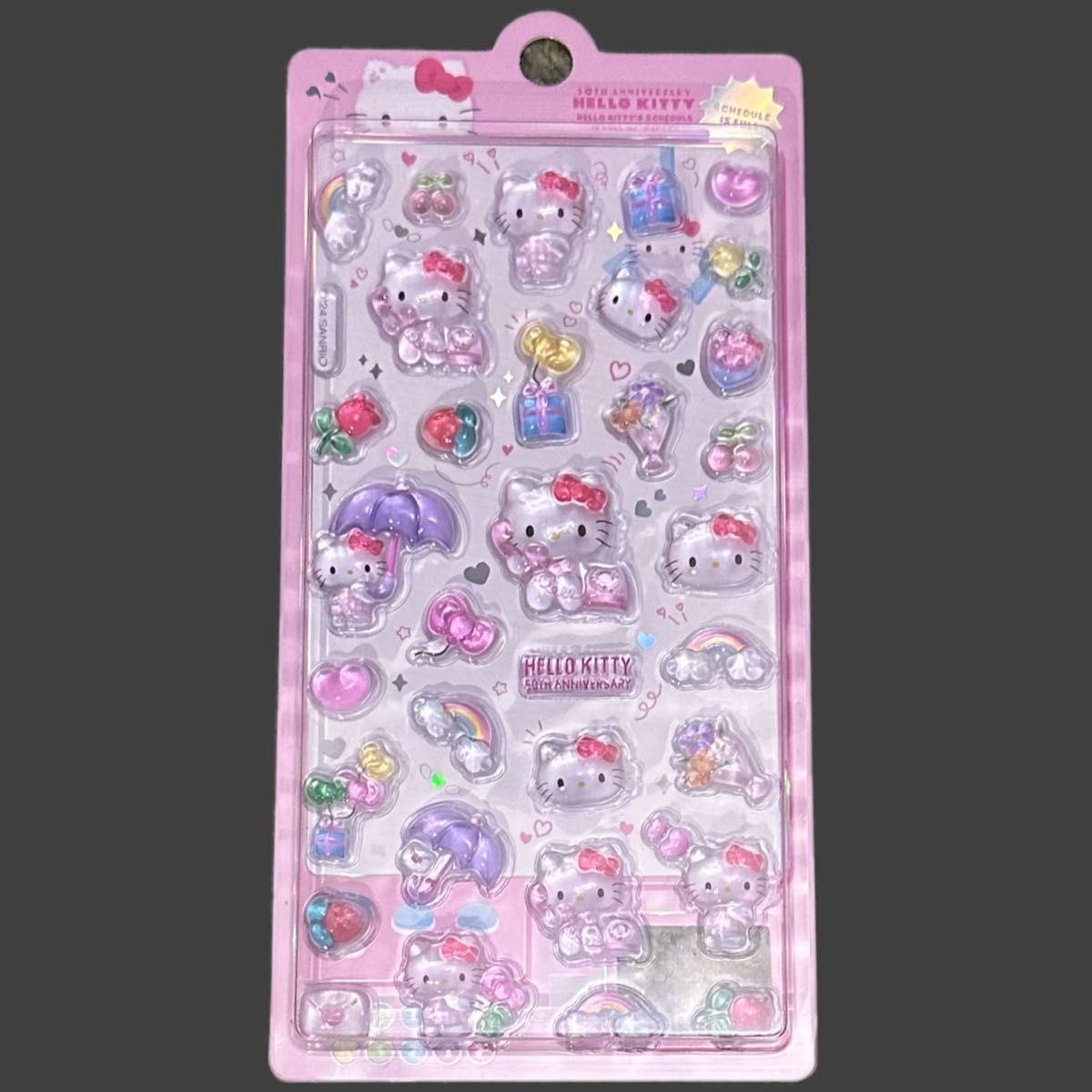 ハローキティ 50周年 ぷっくり 立体 3D シール 正規ライセンス