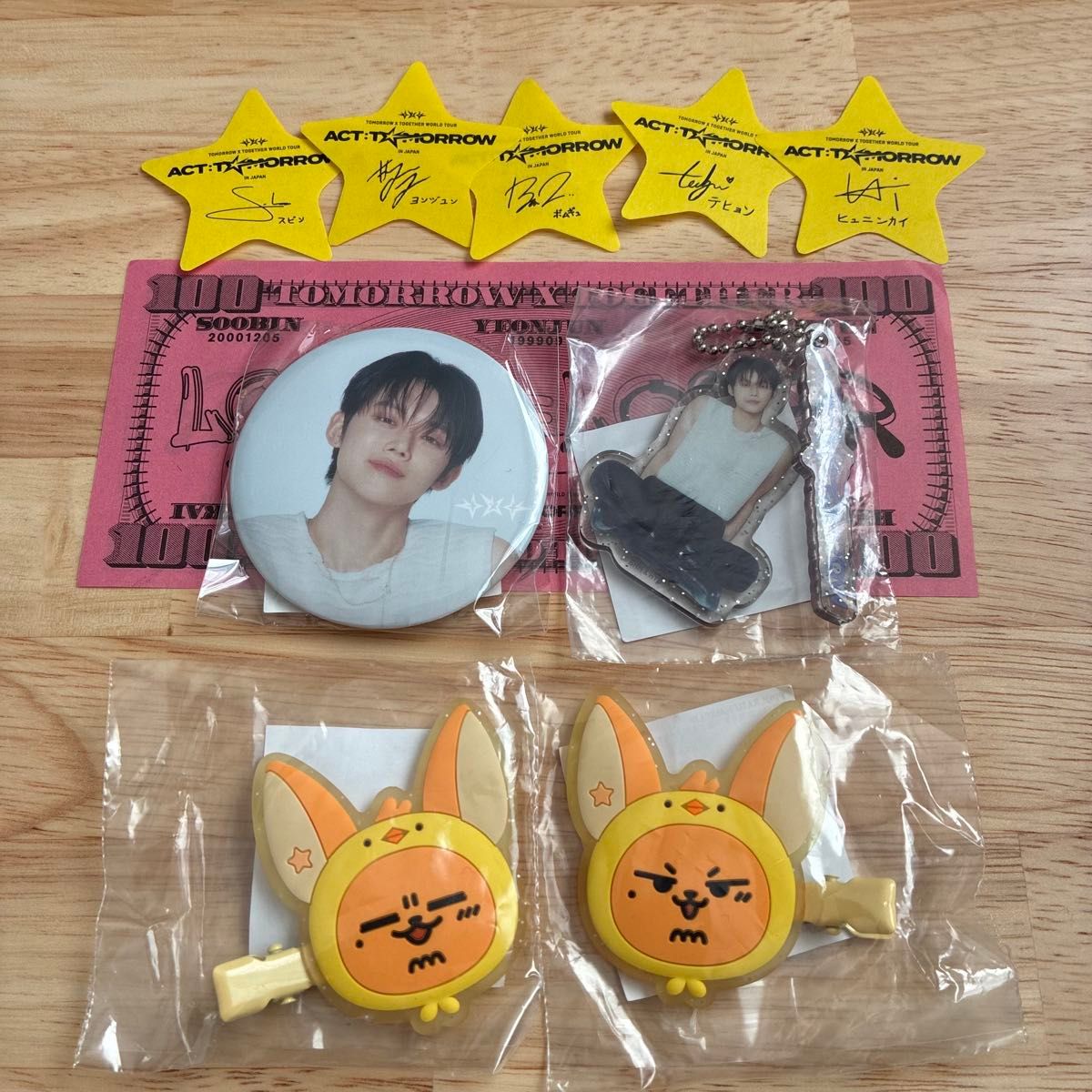 TXT カプセルトイ ボムギュ スビン 缶バッジ ヘアクリップ アクキー