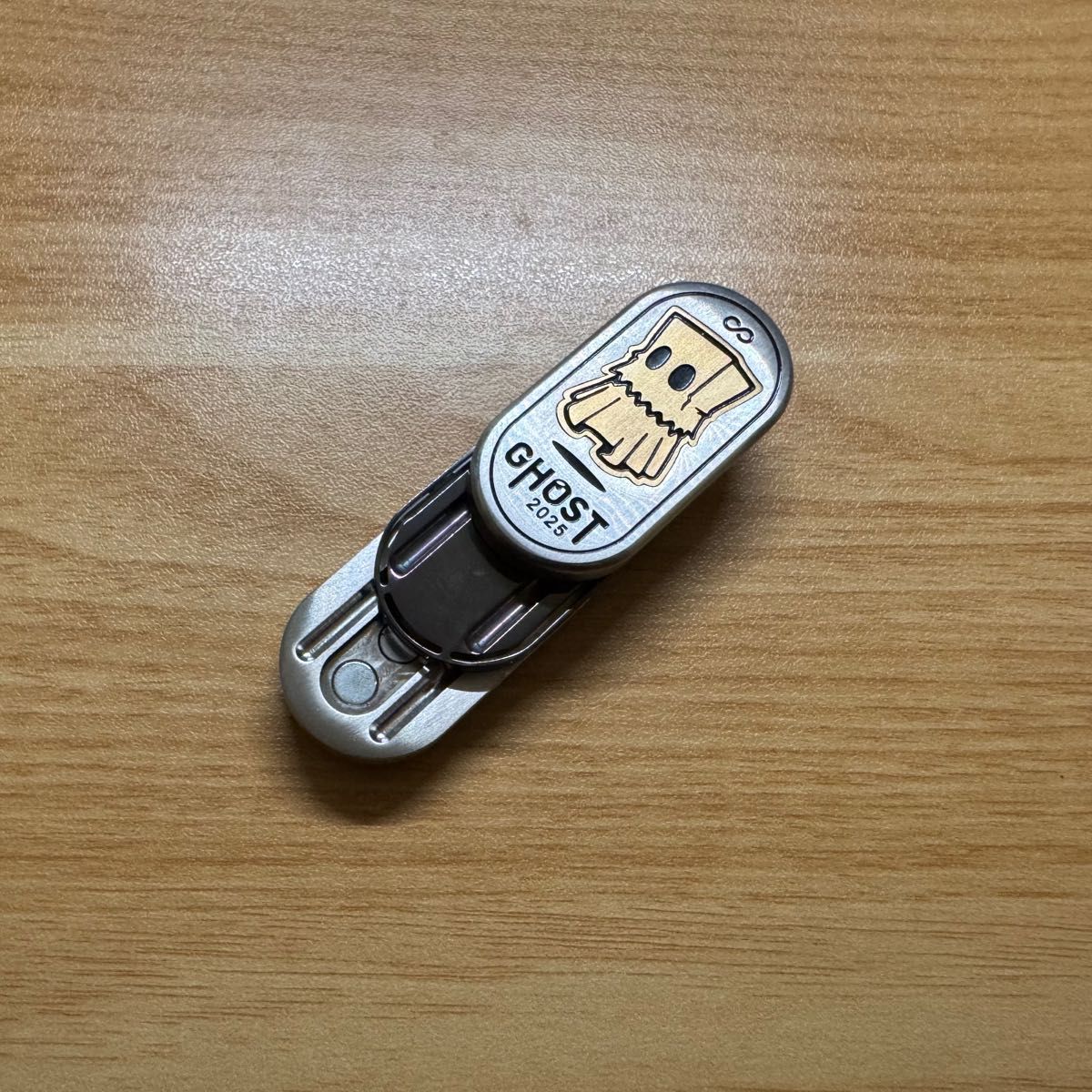 希少品 ステンレス製 音叉内臓 ポケモンフィジェットスライダー EDC