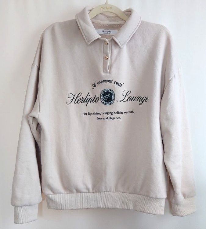 トップス herlipto HLT Lounge Polo Sweatshirt HLT Lounge Polo
