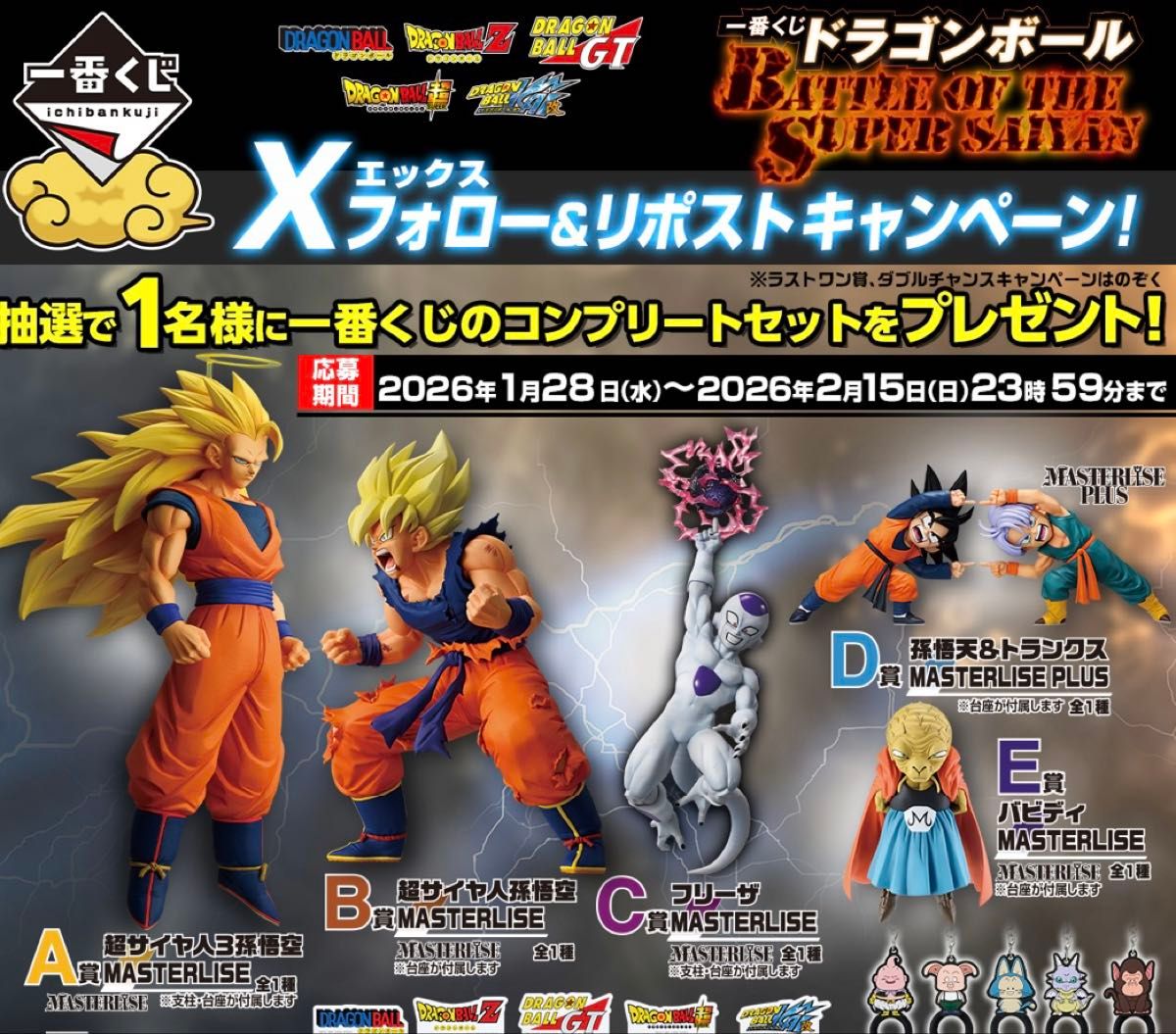 一番くじ ドラゴンボール BATTLE OF THE SUPER SAIYAN コンプリート