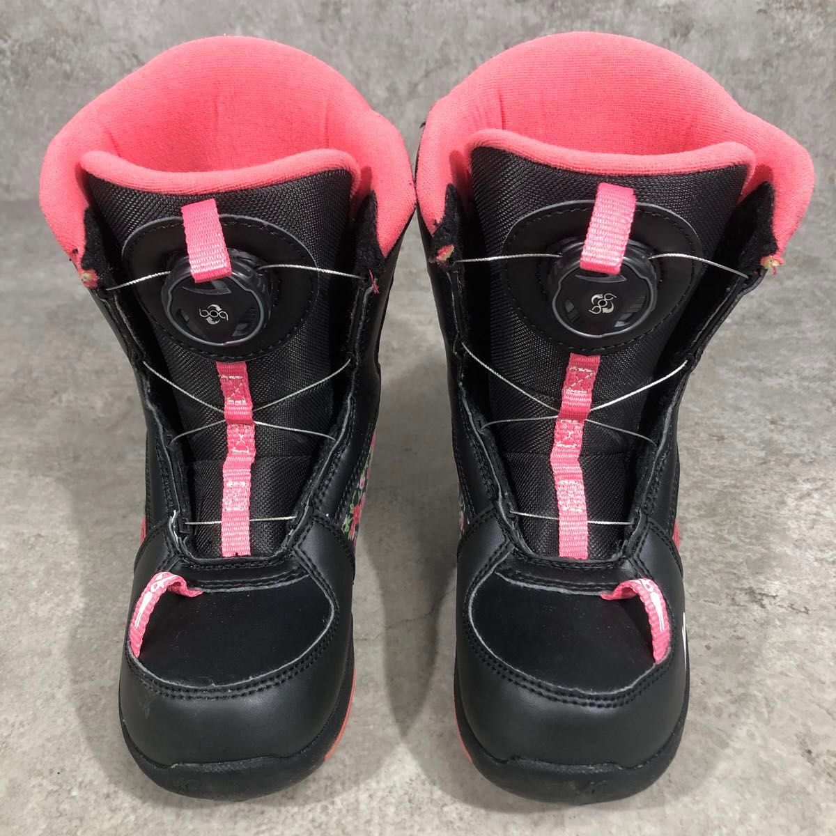 美品 BOA K2 LIL KAT 18 5cm スノーボード ブーツ ブラック ピンク 花