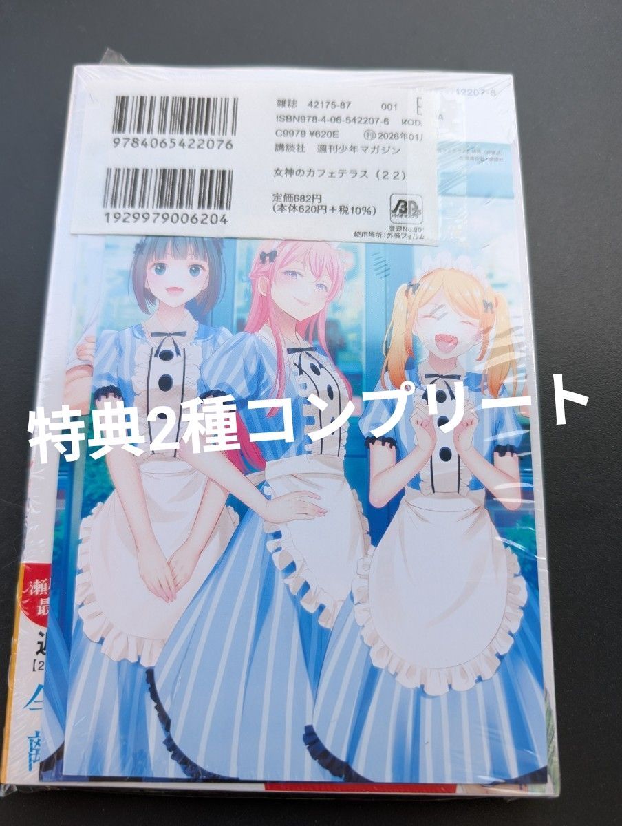 新品シュリンク】女神のカフェテラス 22巻 先着購入特典 イラスト