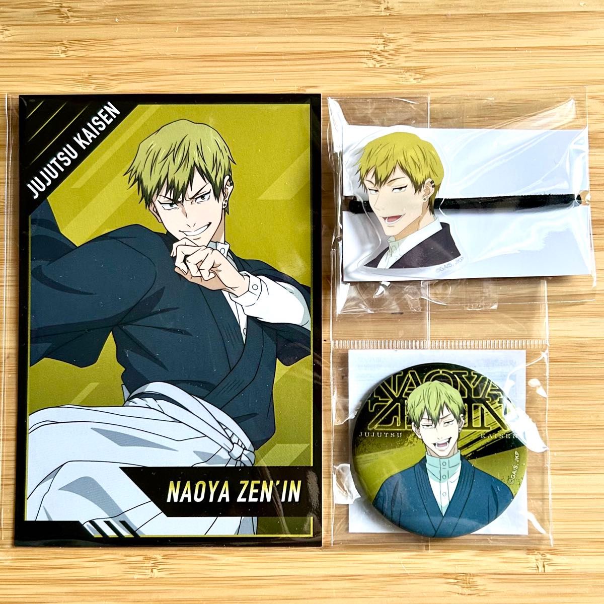 送料210円込］呪術廻戦 死滅回遊 禪院直哉 ヘアゴム・缶バッジ・ポスト