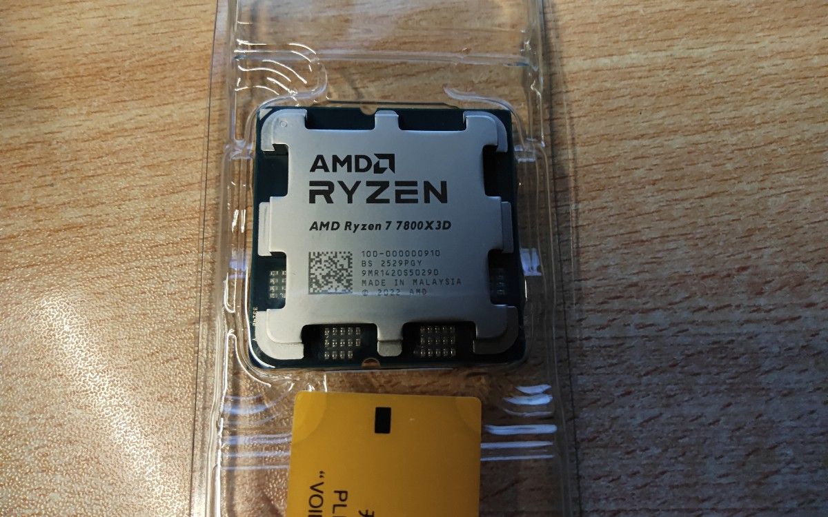 AMD Ryzen 7 7800X3D AM5 バルク 動作確認のみのほぼ未使用品 当日発送