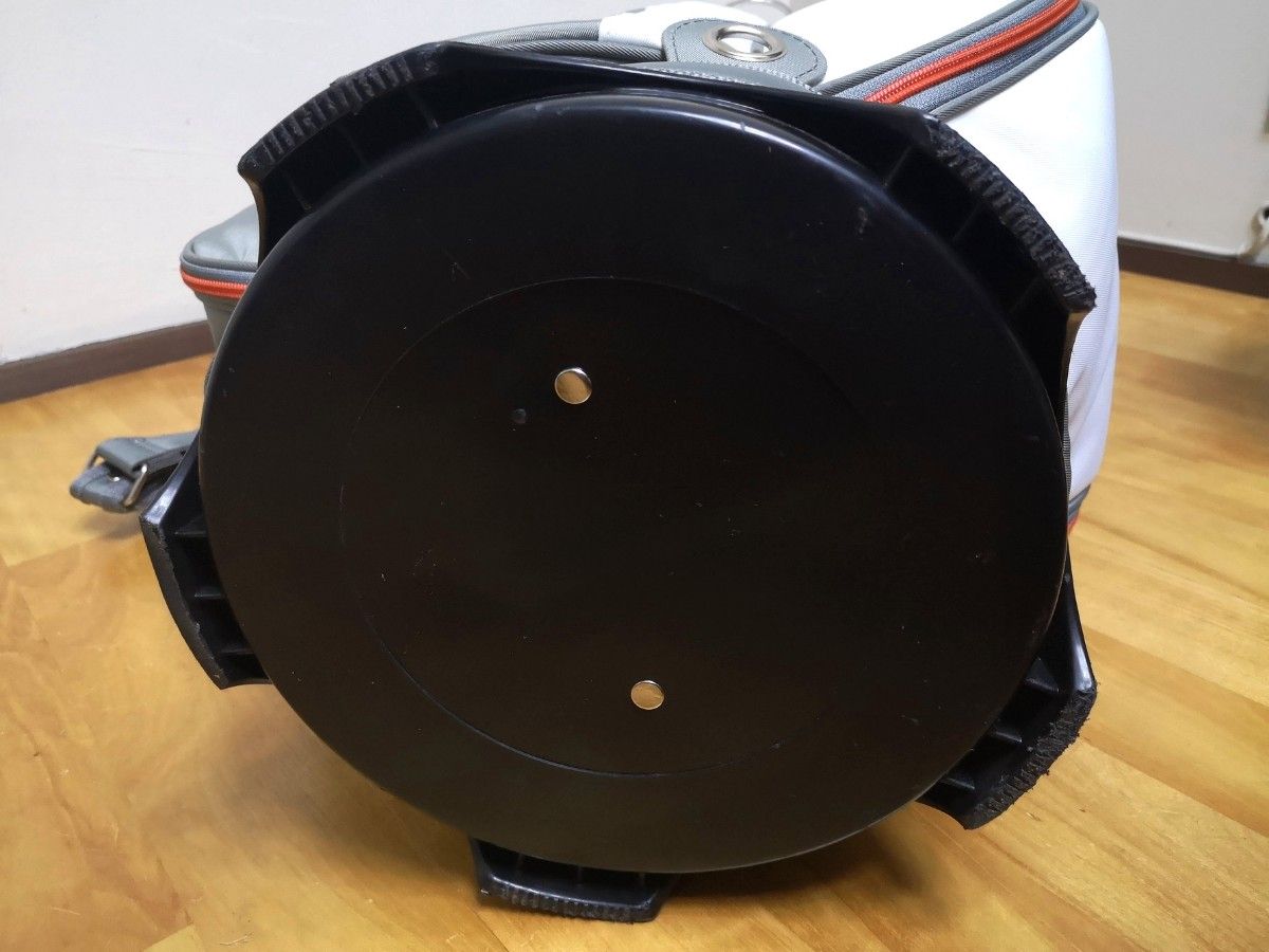 美品TRANS CONTINENTSのカート型キャディバッグ(グレーx白) 美品TRANS