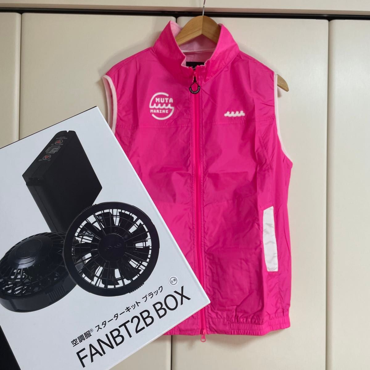 新品未使用 ムータ muta marine 空調服 ベスト 7 XL ピンク GOLF
