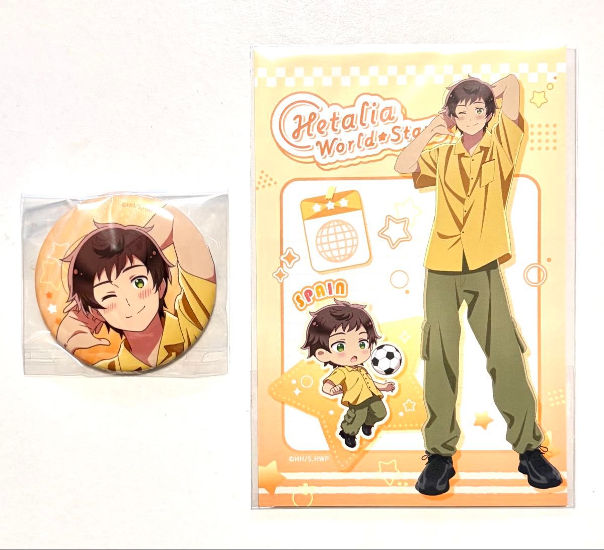 ヘタリア スペイン ラウンドワン 缶バッジ 特典ポストカード｜Yahoo
