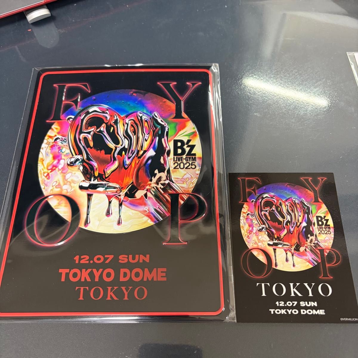 B'z FYOP メモリアルプレート 東京ドーム ステッカー 12/6と12/7 B'z