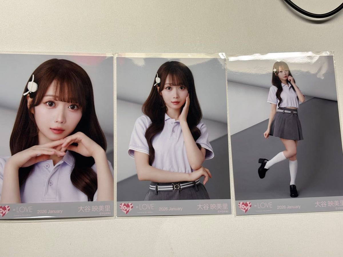 LOVE イコラブ 生写真 大谷映美里 「ポロシャツ」ヨリ 直筆 LOVE