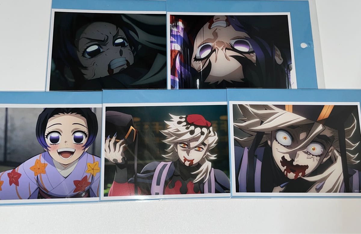 鬼滅の刃 場面写ブロマイドくじ 童磨 しのぶ 5枚セット 無限城編