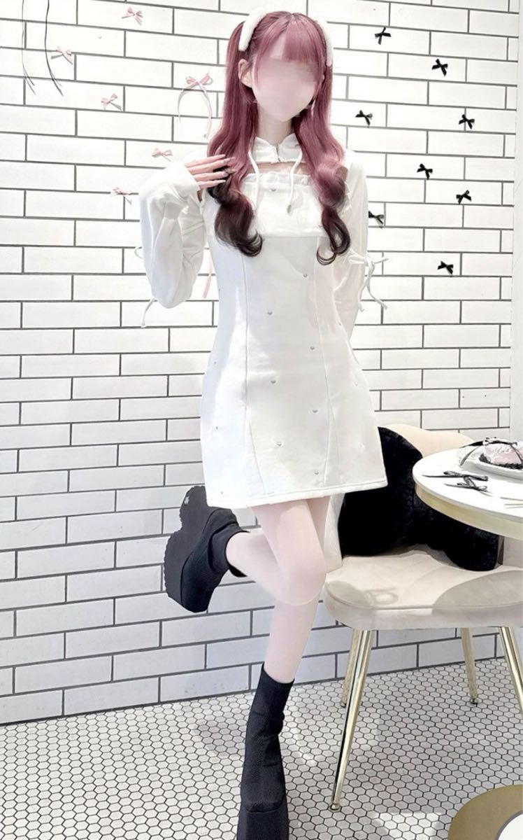 HONEYMEW スウェットアンサンブルパーカーワンピ 完売品 ハニーミュウ