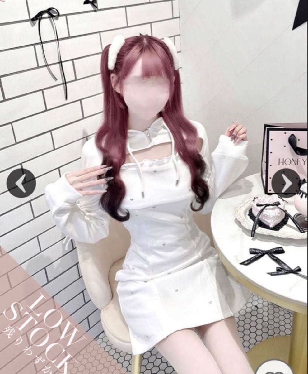 HONEYMEW スウェットアンサンブルパーカーワンピ 完売品 ハニーミュウ