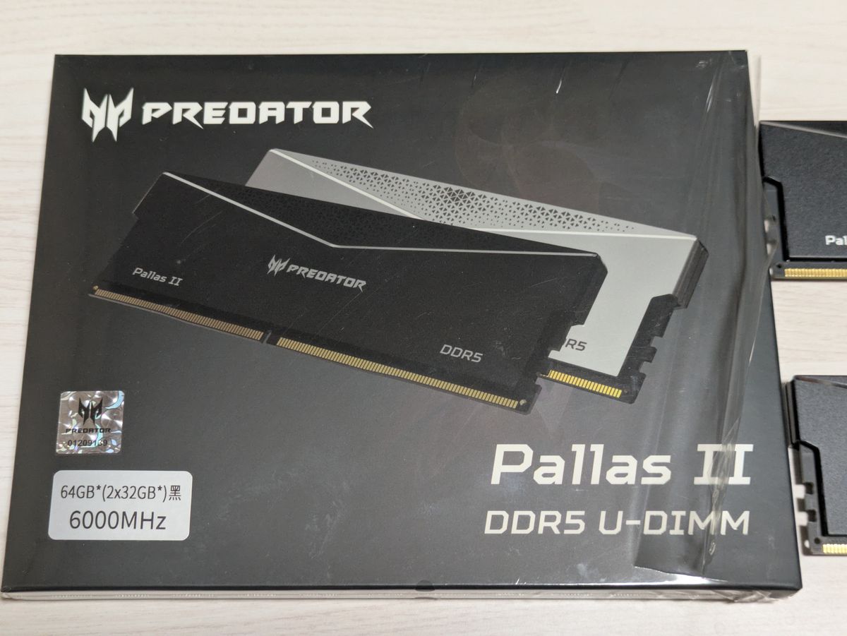 Acer Predator Pallas II DDR5 6000MHz 64GB(32GBx2枚) CL30｜Yahoo