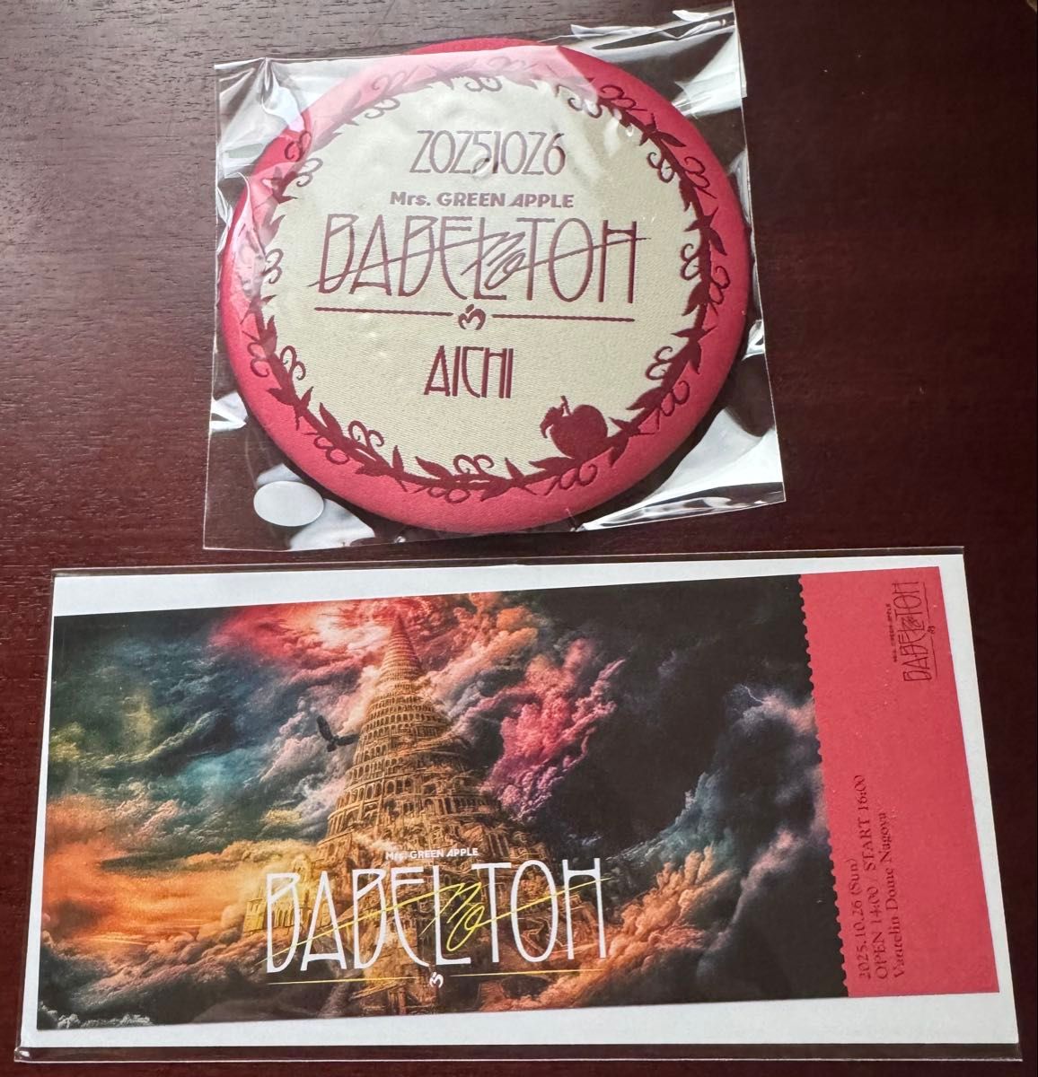 ミセスBABELnoTOH RingoJamシートグッズ銀テ2種10/25愛知 ≪DOME TOUR 2025