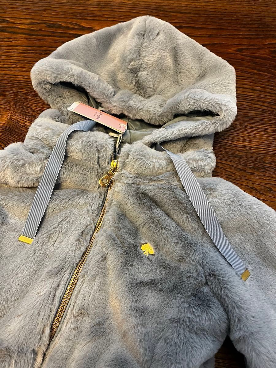 新品 ケイトスペード フェイクファーパーカー フード アウター コート