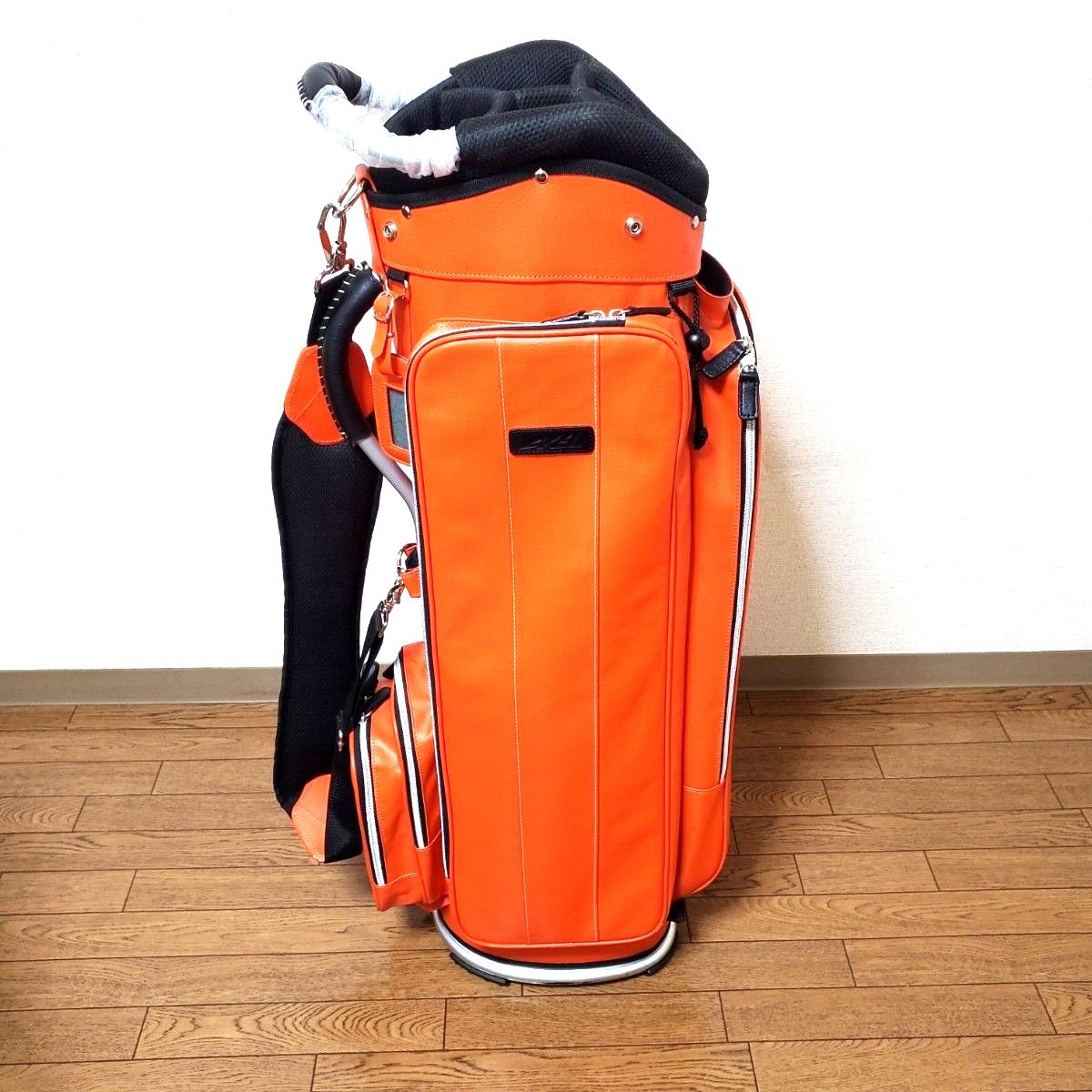 AXEL ゴルフ キャディバッグ オレンジ つるやゴルフ フード付き