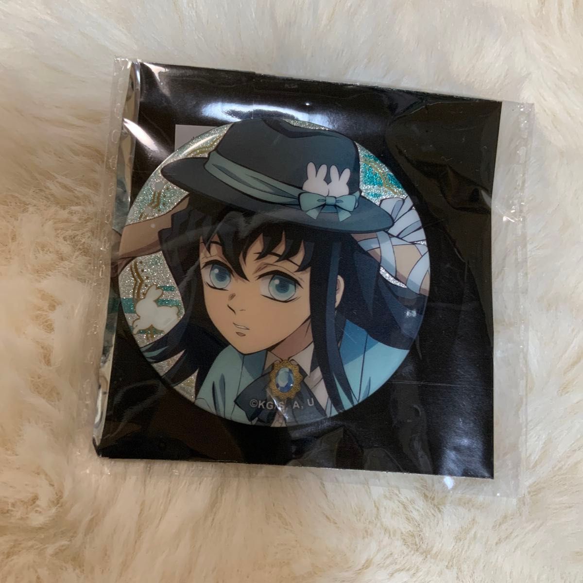 鬼滅の刃 2023 卯年 グリッター缶バッジ AGF 時透無一郎 新品未使用③