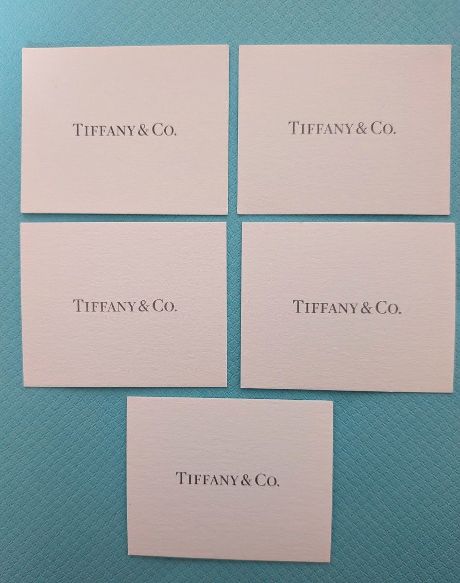 ティファニー 購入証明書 カード 日付記入 合計5枚セット TIFFANY