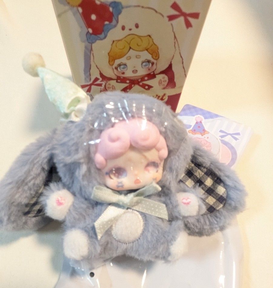 LuckyDeerNai おやすみうさぎ Sweetheartbaby グレー 異色 ぬいぐるみ