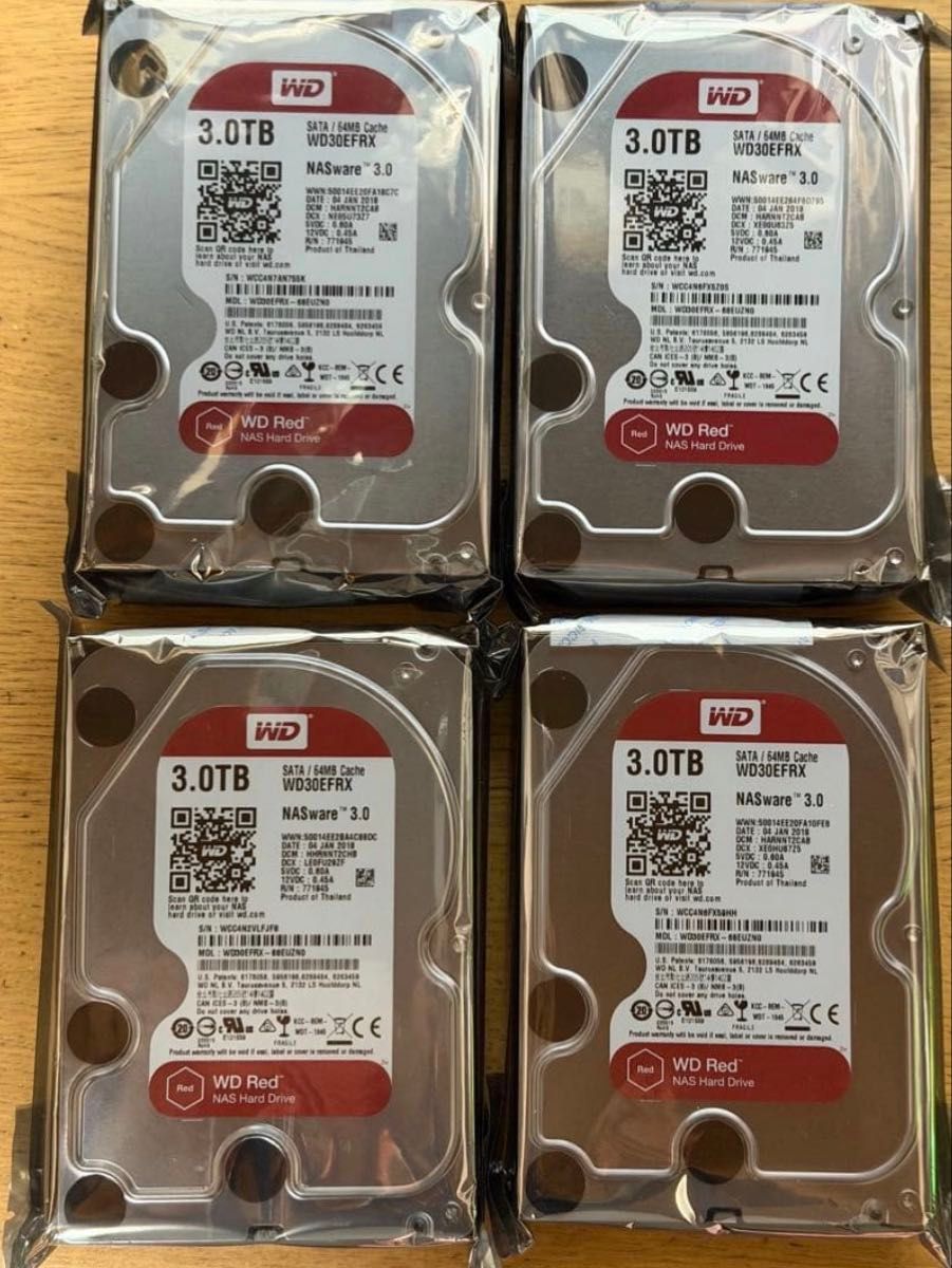 新品未開封品 WD Red WD30EFRX 4個セット｜Yahoo!フリマ（旧PayPayフリマ）