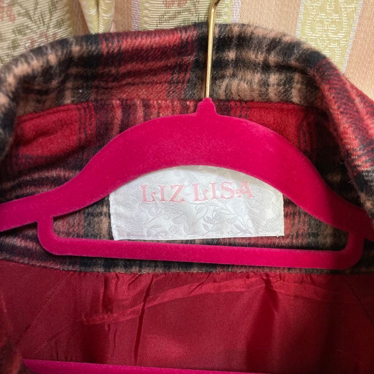 LIZ LISA リズリサ ポンチョ コート 赤チェック フリル｜Yahoo!フリマ