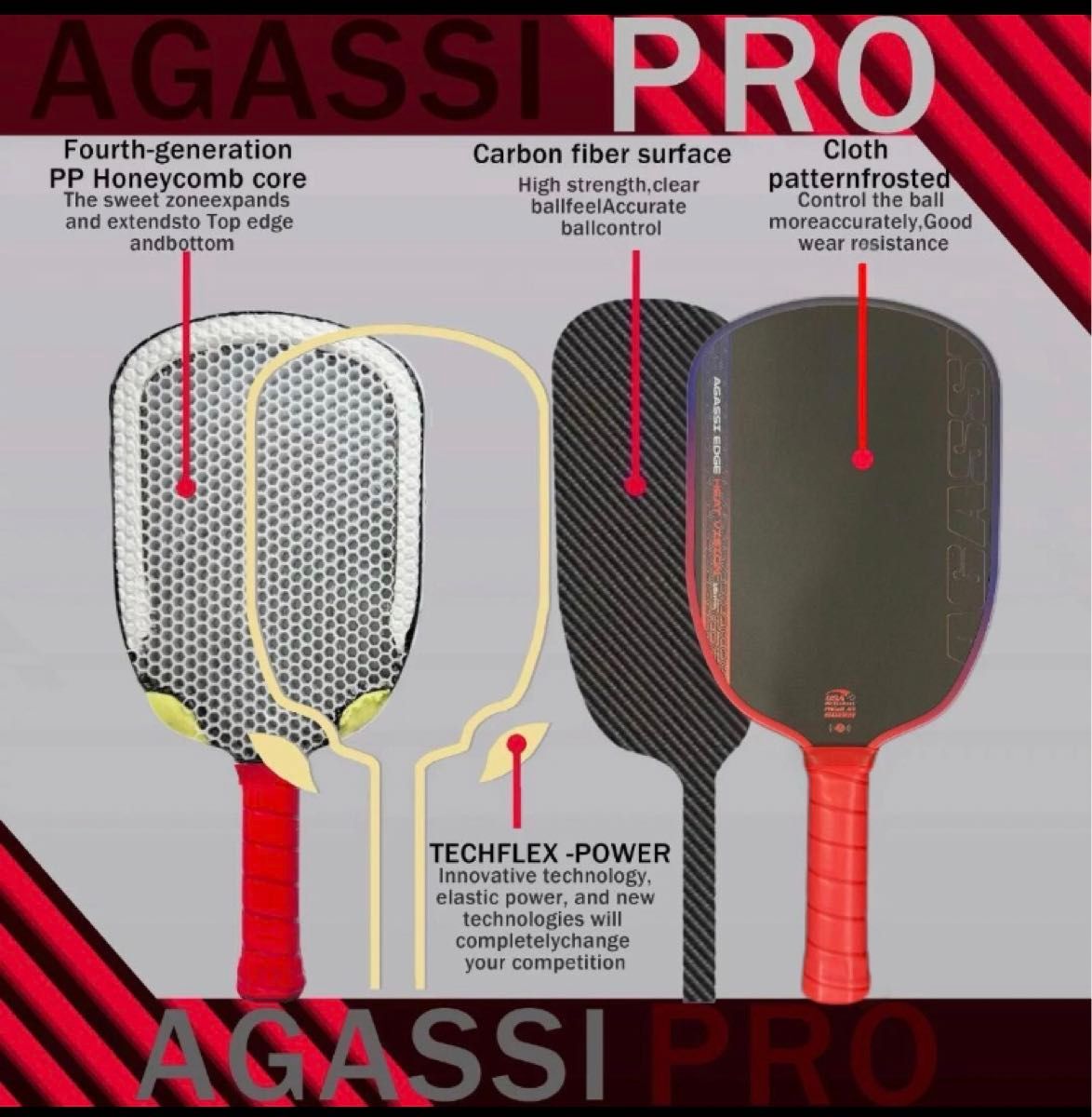 アガシ ヒートビジョン 16mm ピックルボールパドル｜Yahoo!フリマ（旧